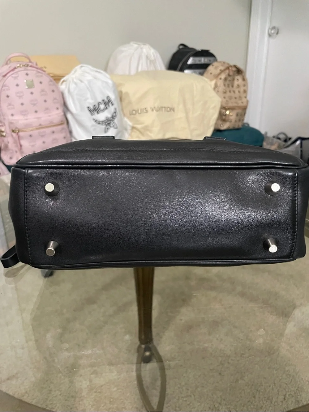 Vintage 1990s NWOT Coach Black Leather Barrel Satchel with Silver Hardware - Picture 7 of 9